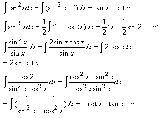 自考《高等数学（工专）》真题练习：不定积分5