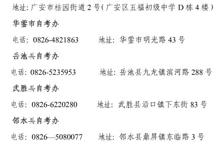 四川广安2012年10月自考网上报名报考须知6